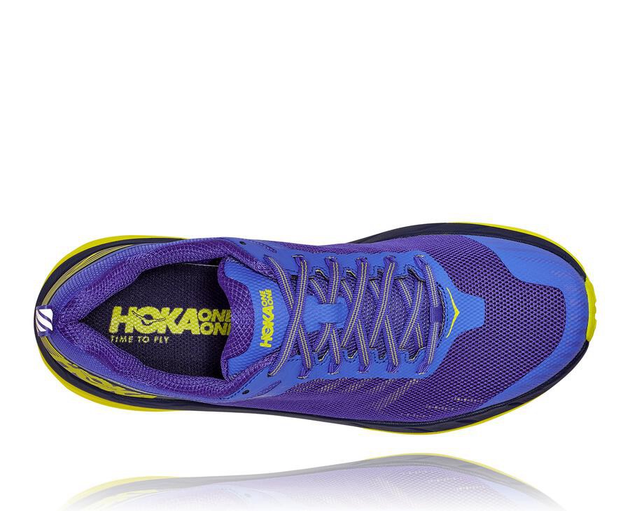 Tenis Trail Hoka One One Masculino Azuis/Verdes - Challenger Atr 5 - 149-MUHAGB